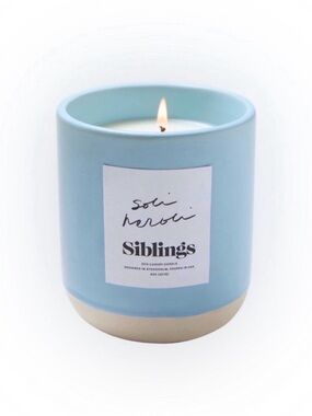 Limited Edition Blue Ceramic Siblings Forever Candle